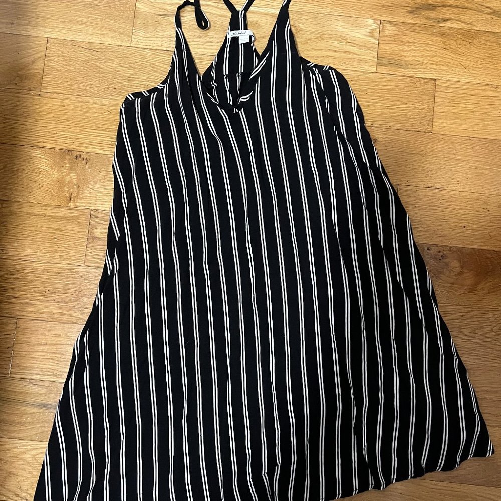 Black and White Striped Dress